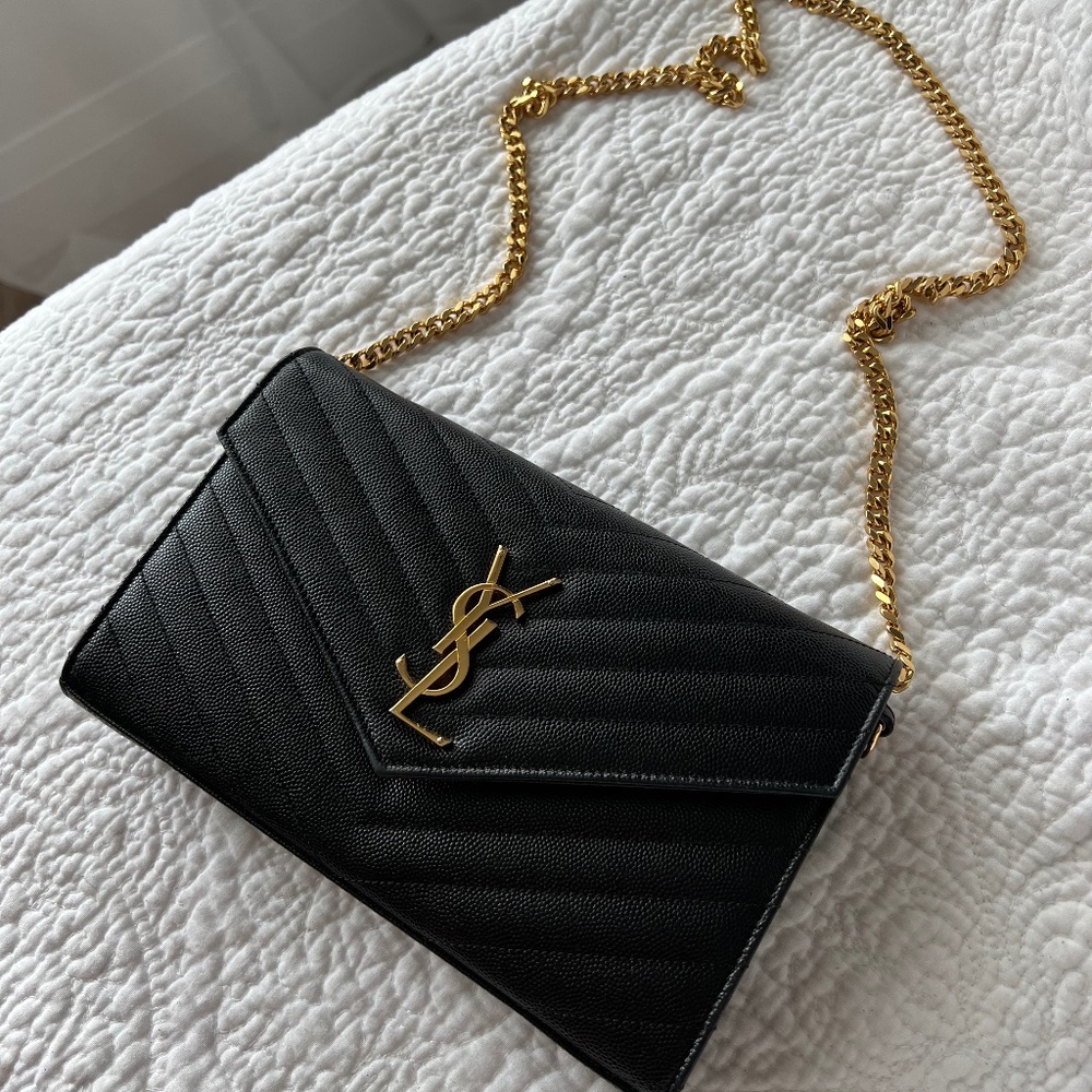 YSL CASSANDRE MATELASSE CHAIN WALLET AUTHENTIC